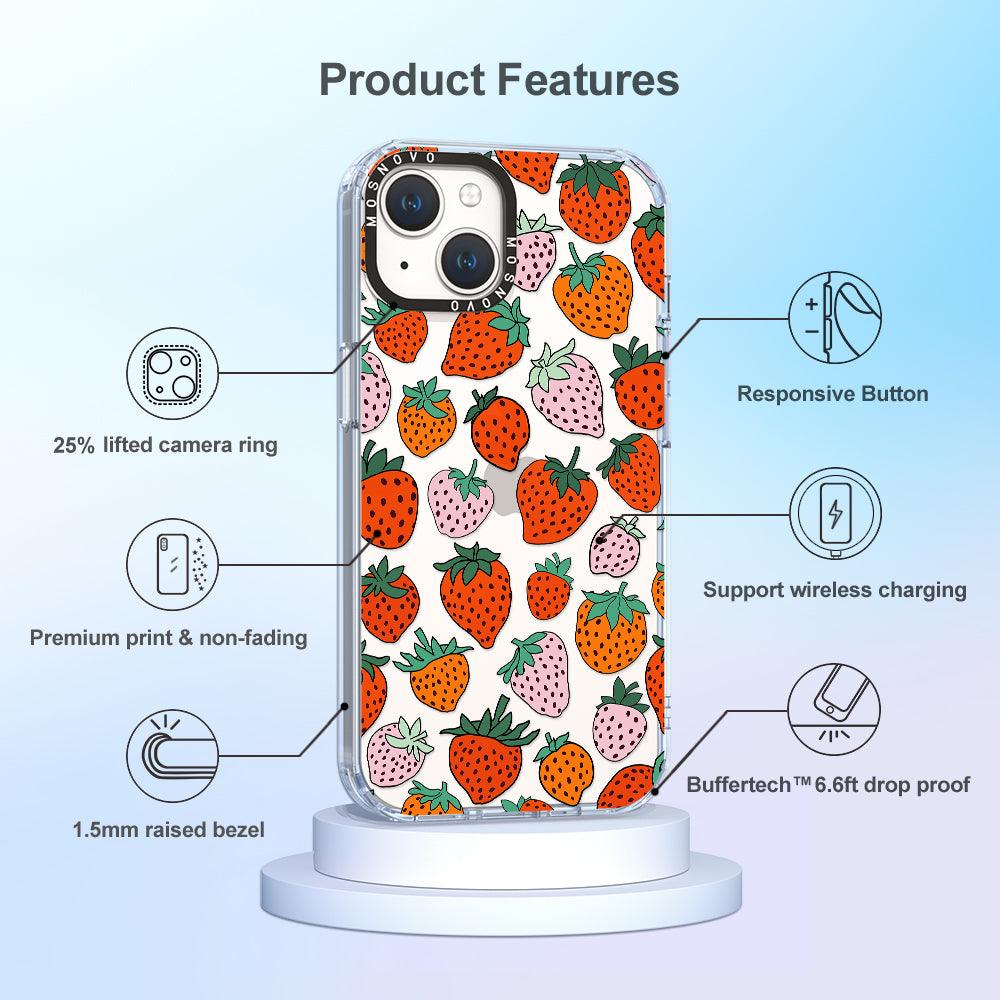 Cute Strawberry Phone Case - iPhone 14 Plus Case - MOSNOVO