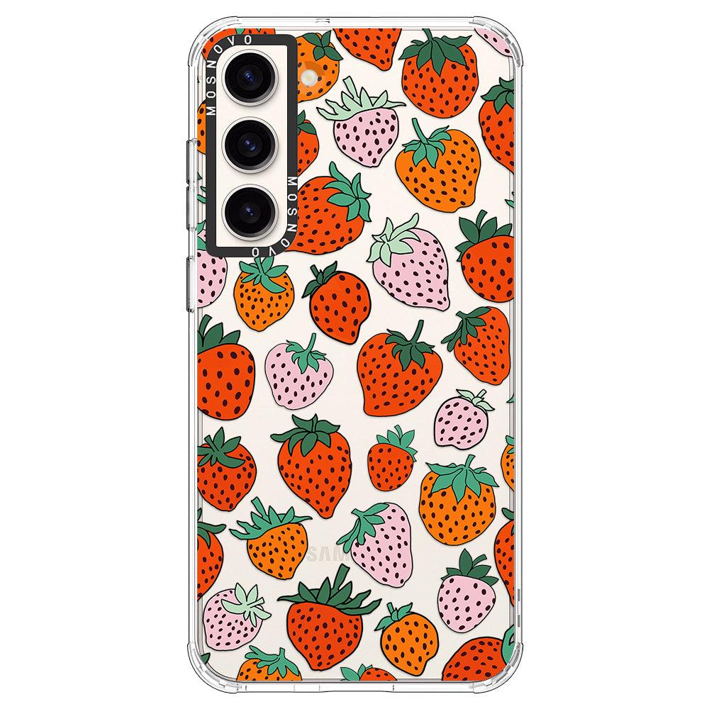 Cute Strawberry Phone Case - Samsung Galaxy S23 Case - MOSNOVO