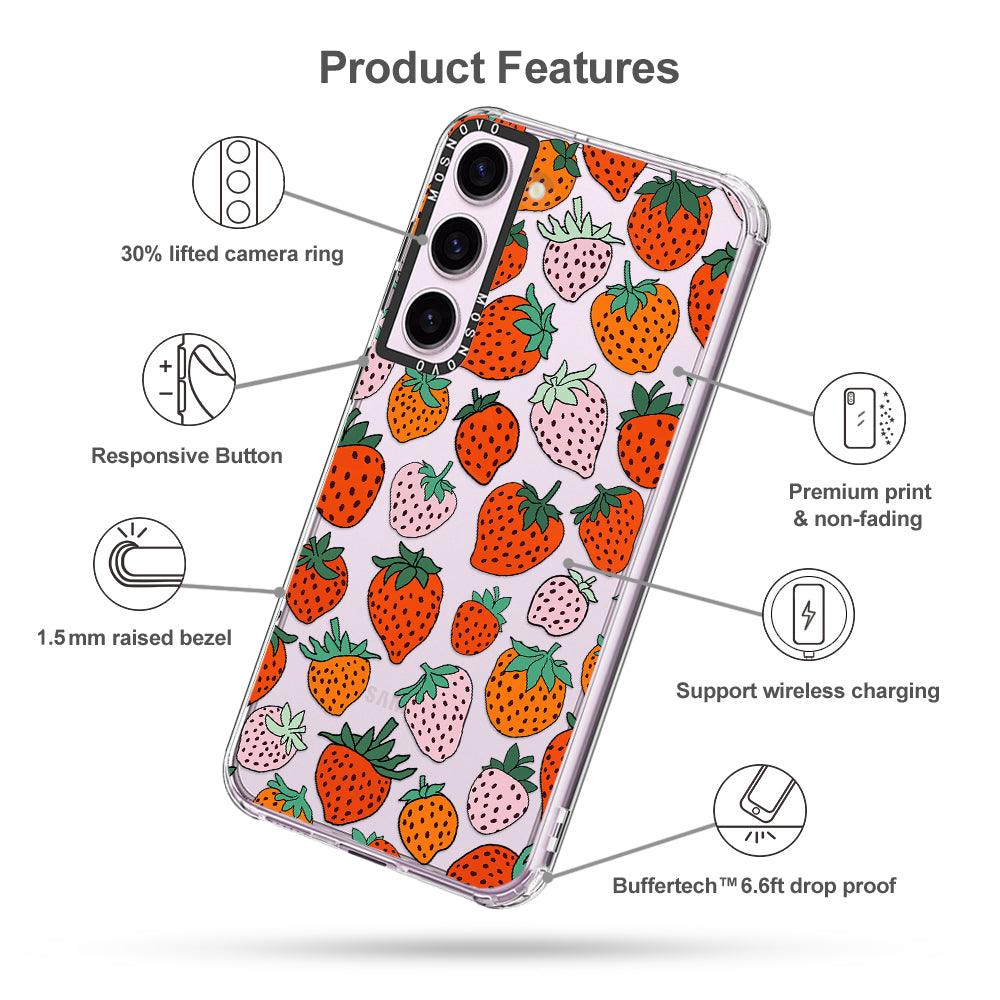 Cute Strawberry Phone Case - Samsung Galaxy S23 Case - MOSNOVO