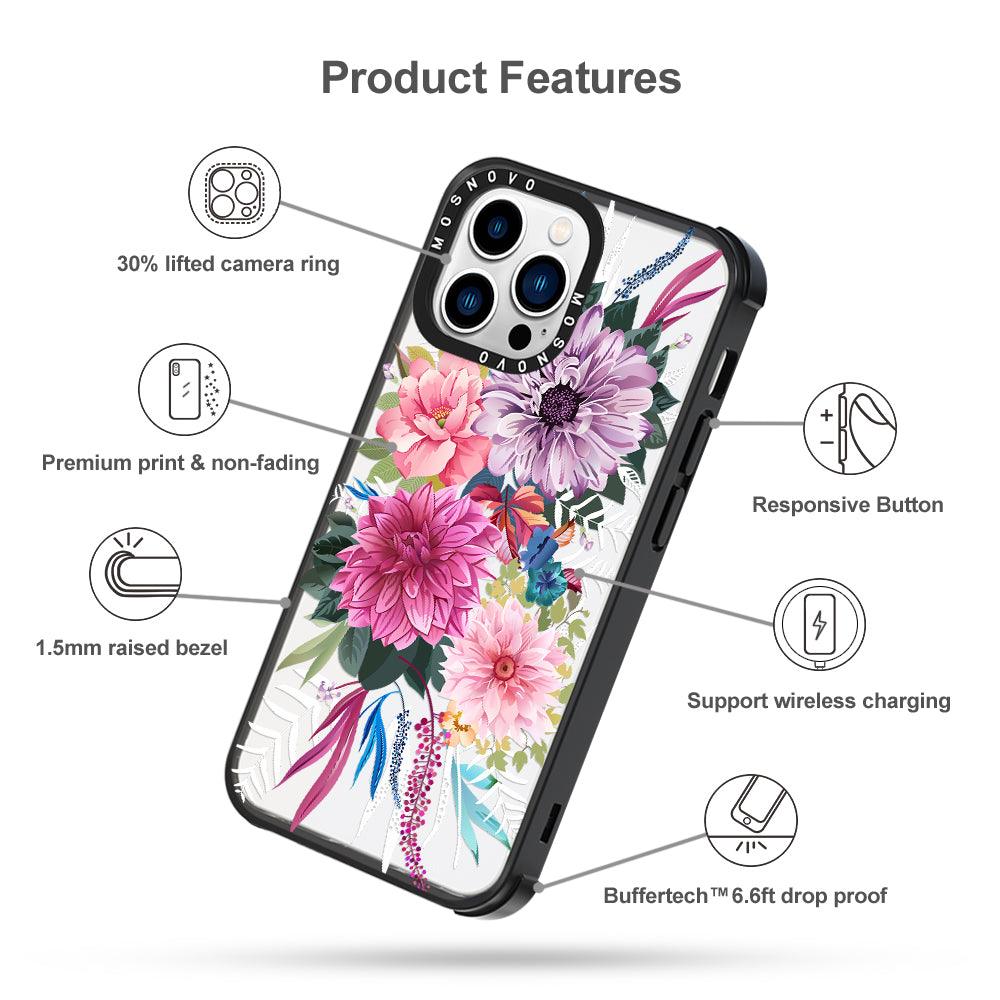 Dahlia Bloom Phone Case - iPhone 13 Pro Case - MOSNOVO