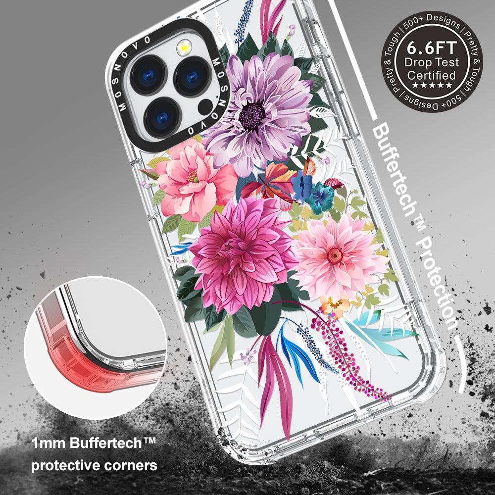 Dahlia Bloom Phone Case - iPhone 13 Pro Case - MOSNOVO