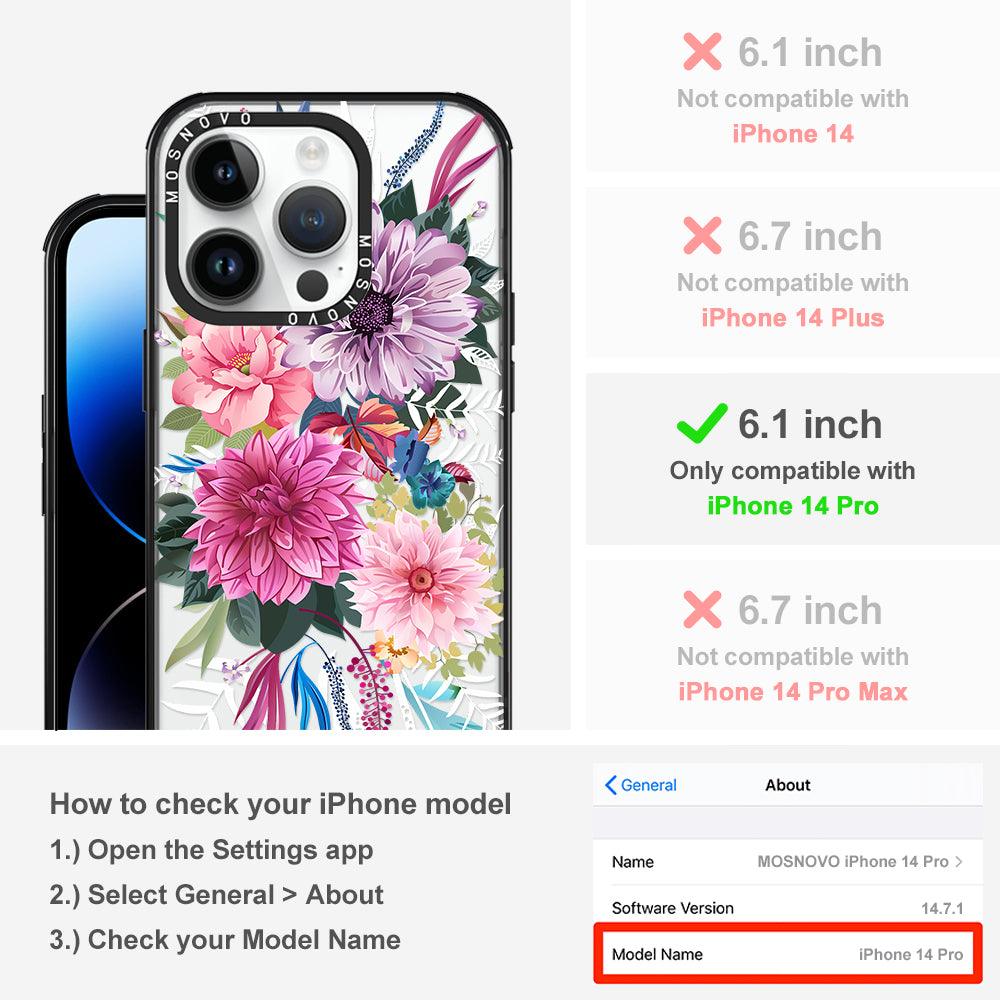 Dahlia Bloom Phone Case - iPhone 14 Pro Case - MOSNOVO