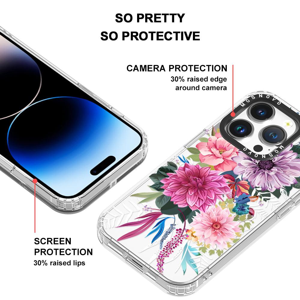 Dahlia Bloom Phone Case - iPhone 14 Pro Case - MOSNOVO