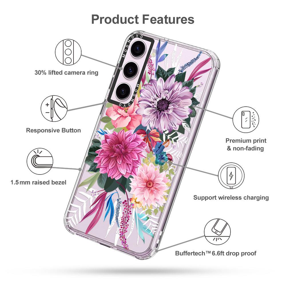 Dahlia Bloom Phone Case - Samsung Galaxy S23 Plus Case - MOSNOVO