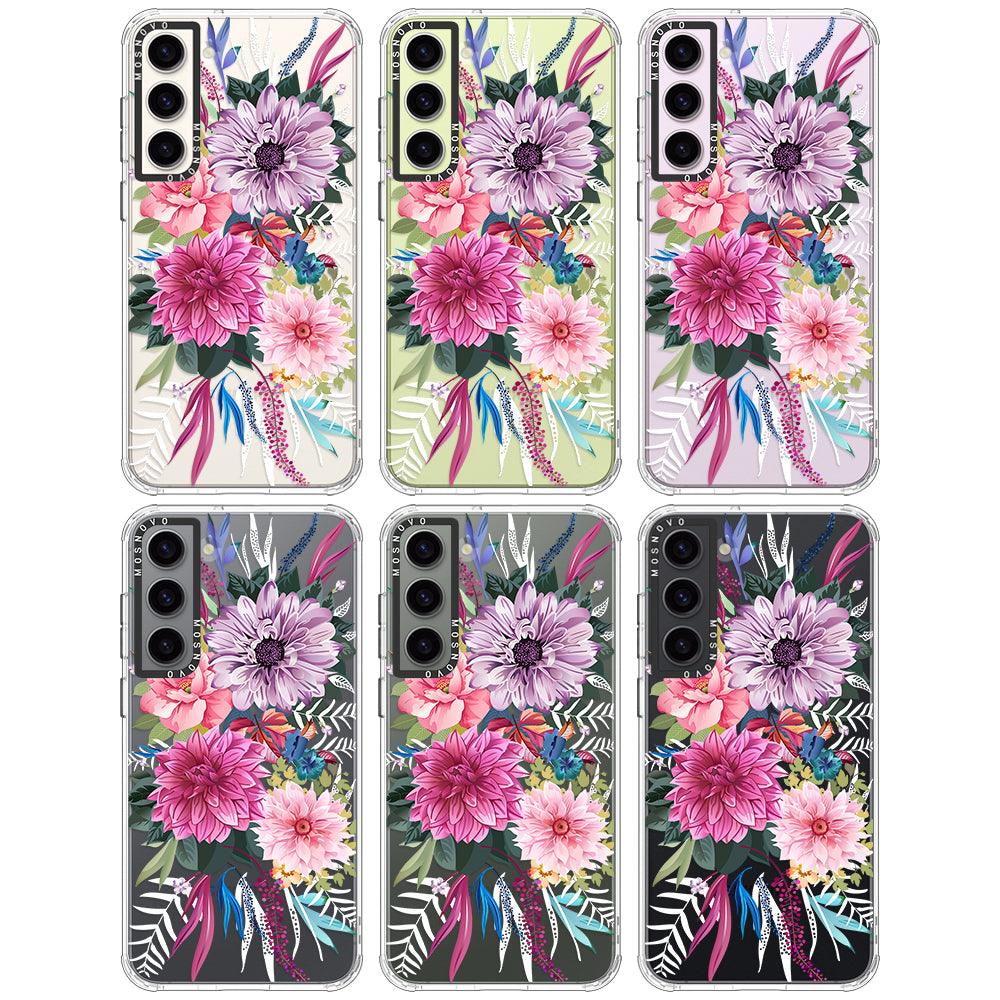 Dahlia Bloom Phone Case - Samsung Galaxy S23 Plus Case - MOSNOVO