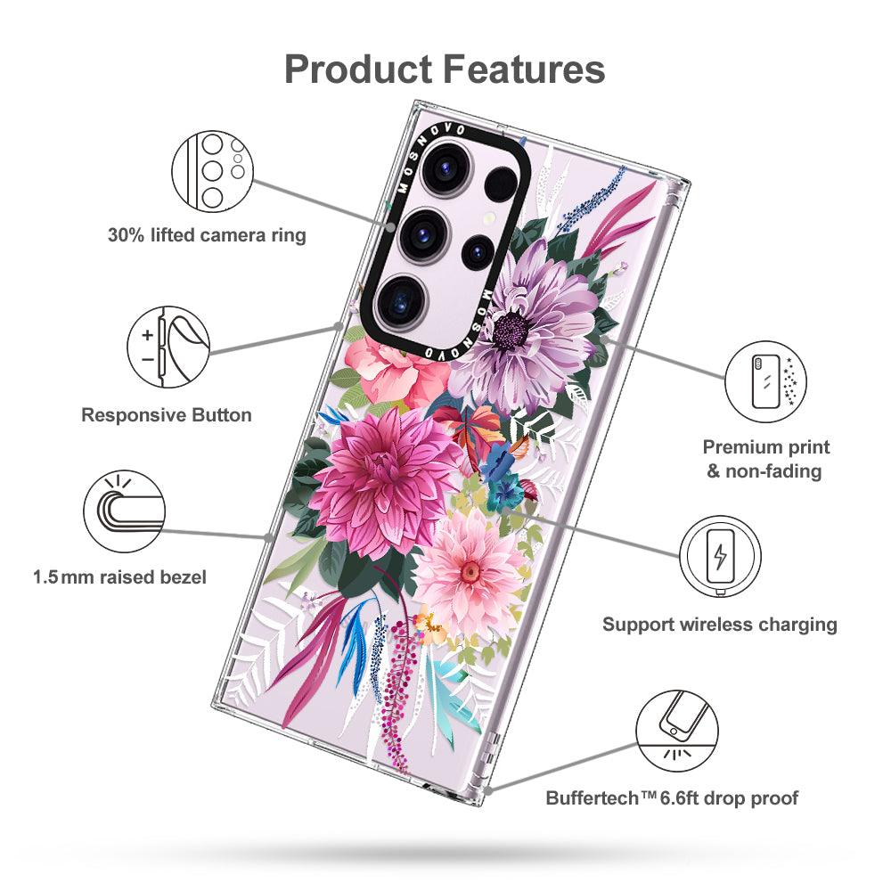 Dahlia Bloom Phone Case - Samsung Galaxy S23 Ultra Case - MOSNOVO