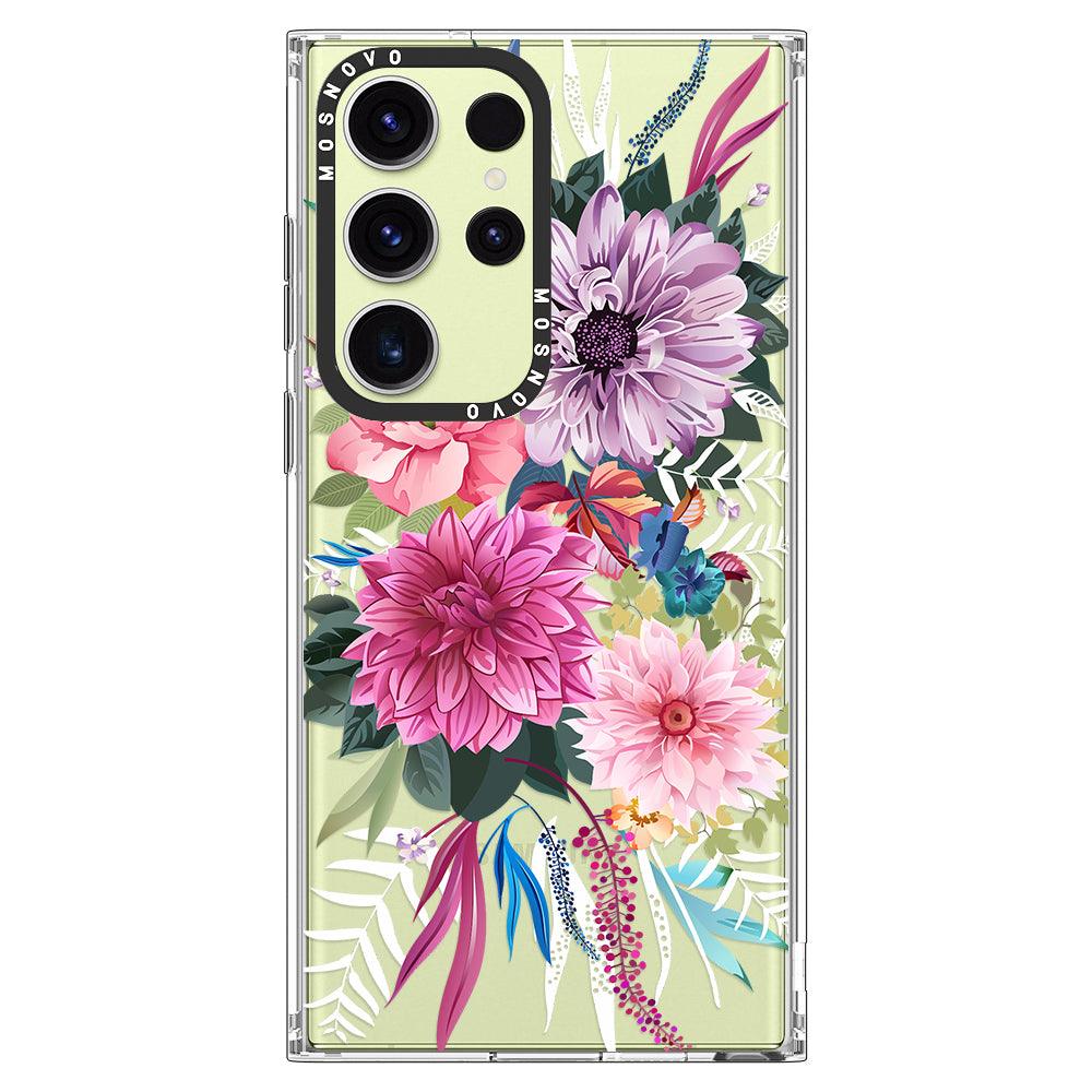 Dahlia Bloom Phone Case - Samsung Galaxy S23 Ultra Case - MOSNOVO