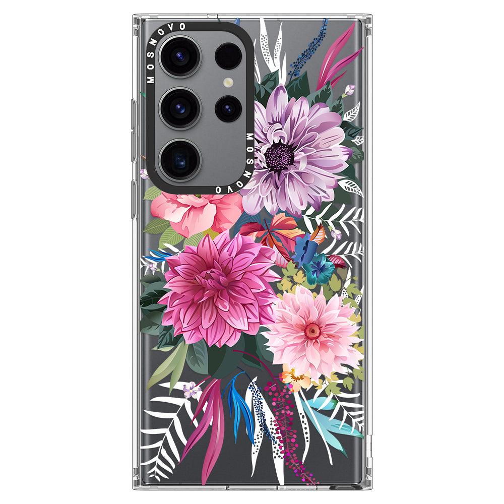 Dahlia Bloom Phone Case - Samsung Galaxy S23 Ultra Case - MOSNOVO