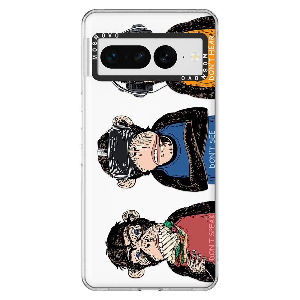 Don't Speak, Don't See,Don't Hear Phone Case - Google Pixel 7 Pro Case - MOSNOVO