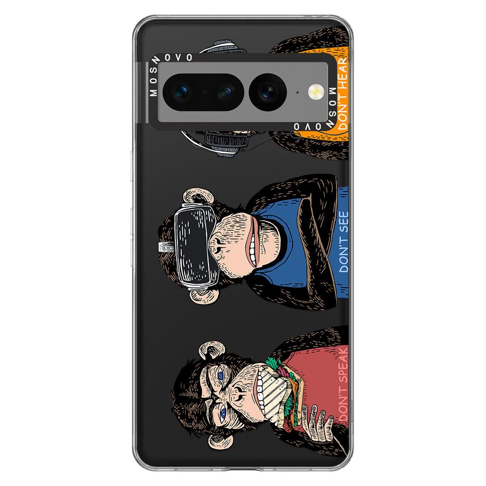 Don't Speak, Don't See,Don't Hear Phone Case - Google Pixel 7 Pro Case - MOSNOVO