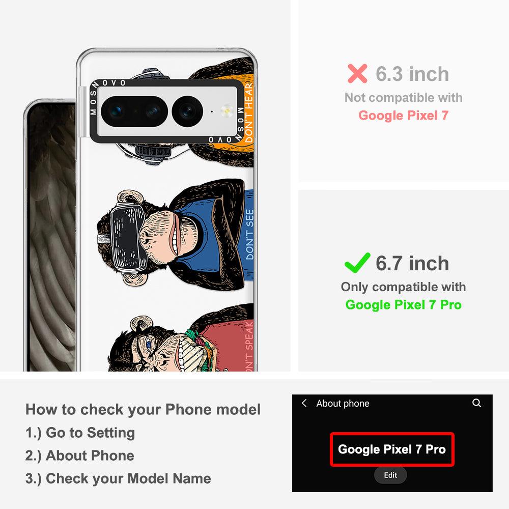 Don't Speak, Don't See,Don't Hear Phone Case - Google Pixel 7 Pro Case - MOSNOVO