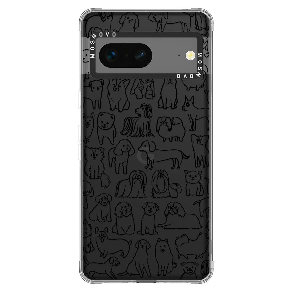 Doodle Dog Phone Case - Google Pixel 7 Case - MOSNOVO