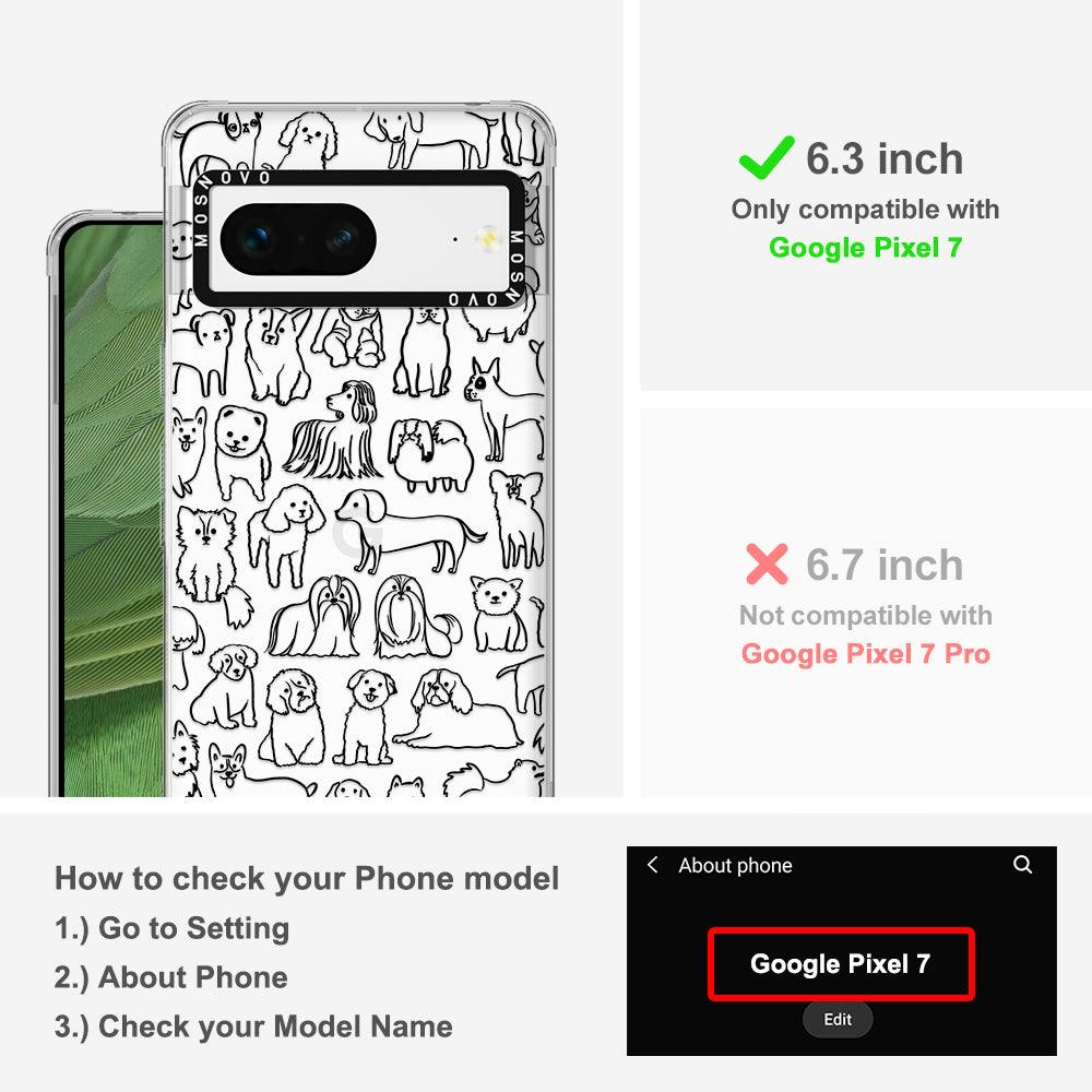 Doodle Dog Phone Case - Google Pixel 7 Case - MOSNOVO