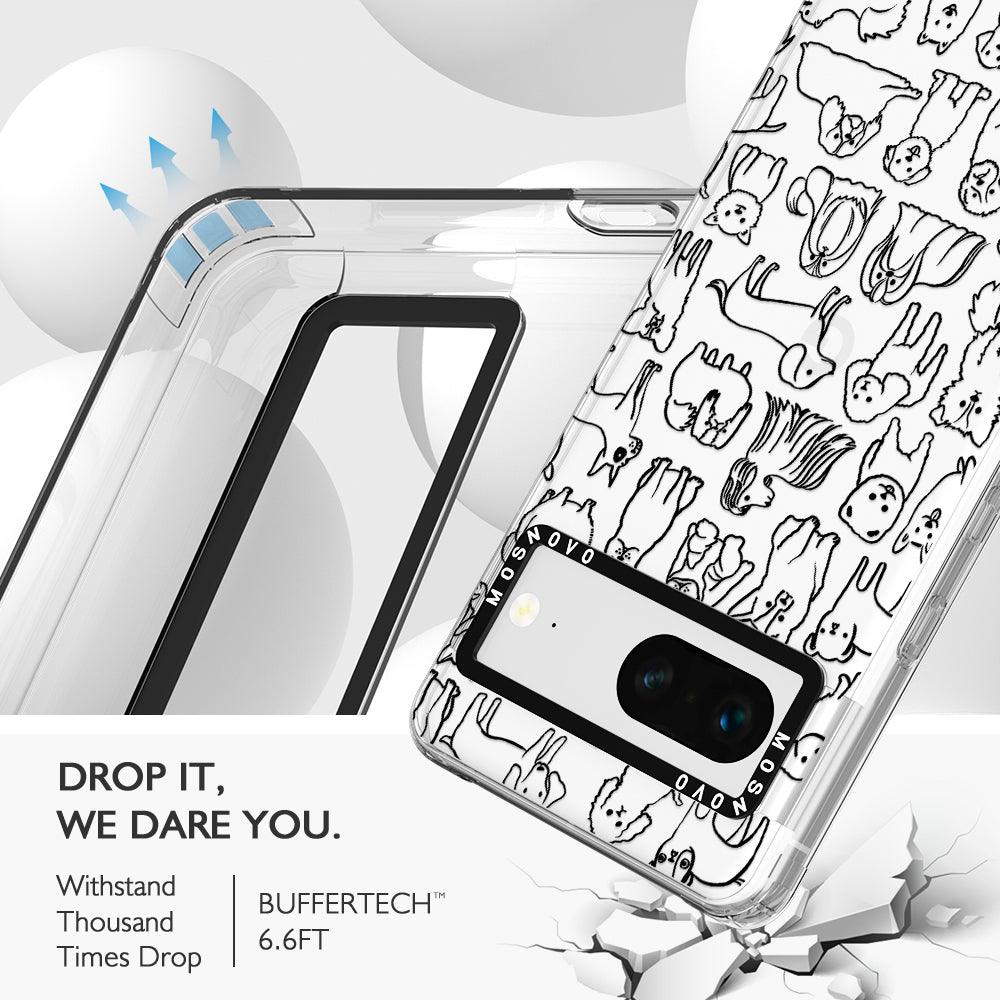 Doodle Dog Phone Case - Google Pixel 7 Case - MOSNOVO