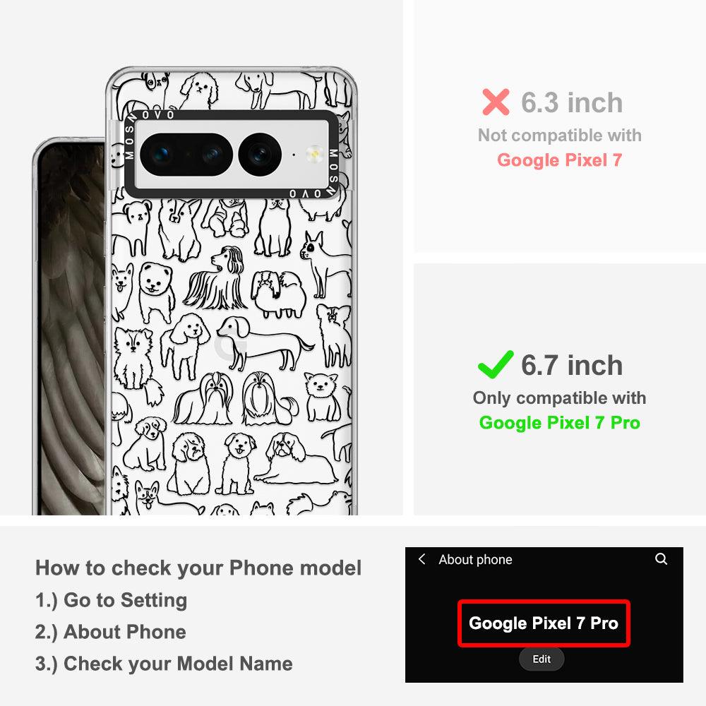 Doodle Dog Phone Case - Google Pixel 7 Pro Case - MOSNOVO