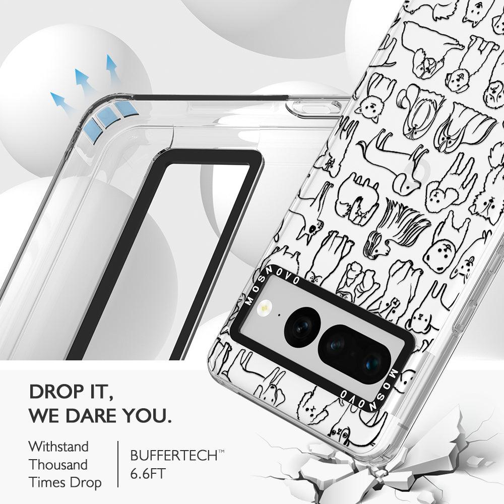 Doodle Dog Phone Case - Google Pixel 7 Pro Case - MOSNOVO