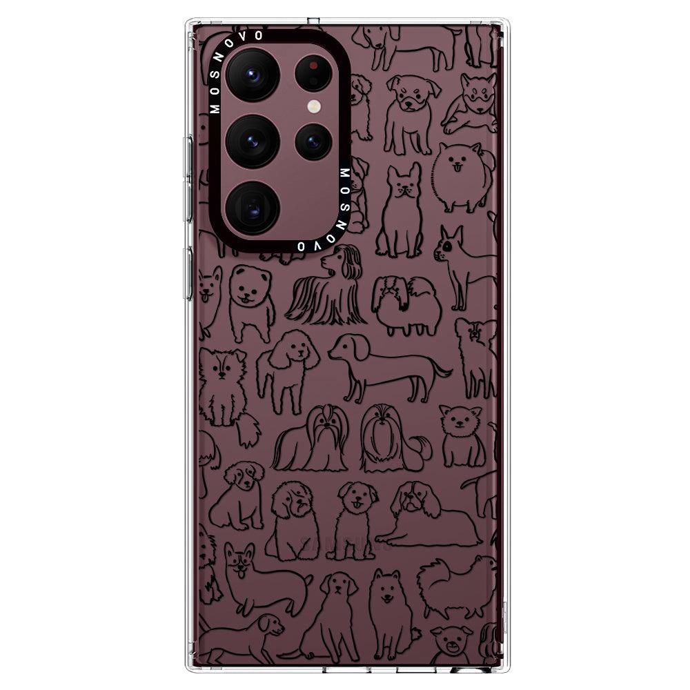 Doodle Dog Phone Case - Samsung Galaxy S22 Ultra Case - MOSNOVO