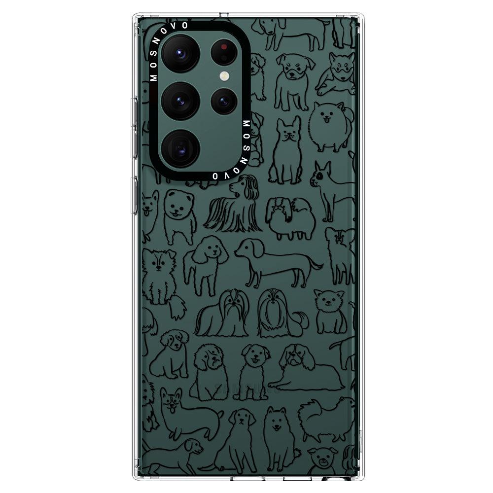 Doodle Dog Phone Case - Samsung Galaxy S22 Ultra Case - MOSNOVO