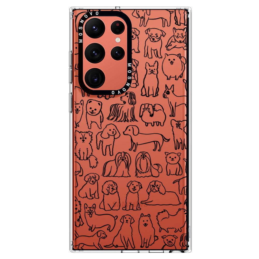 Doodle Dog Phone Case - Samsung Galaxy S22 Ultra Case - MOSNOVO