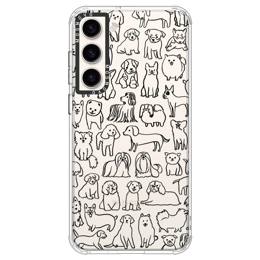 Doodle Dog Phone Case - Samsung Galaxy S23 Case - MOSNOVO