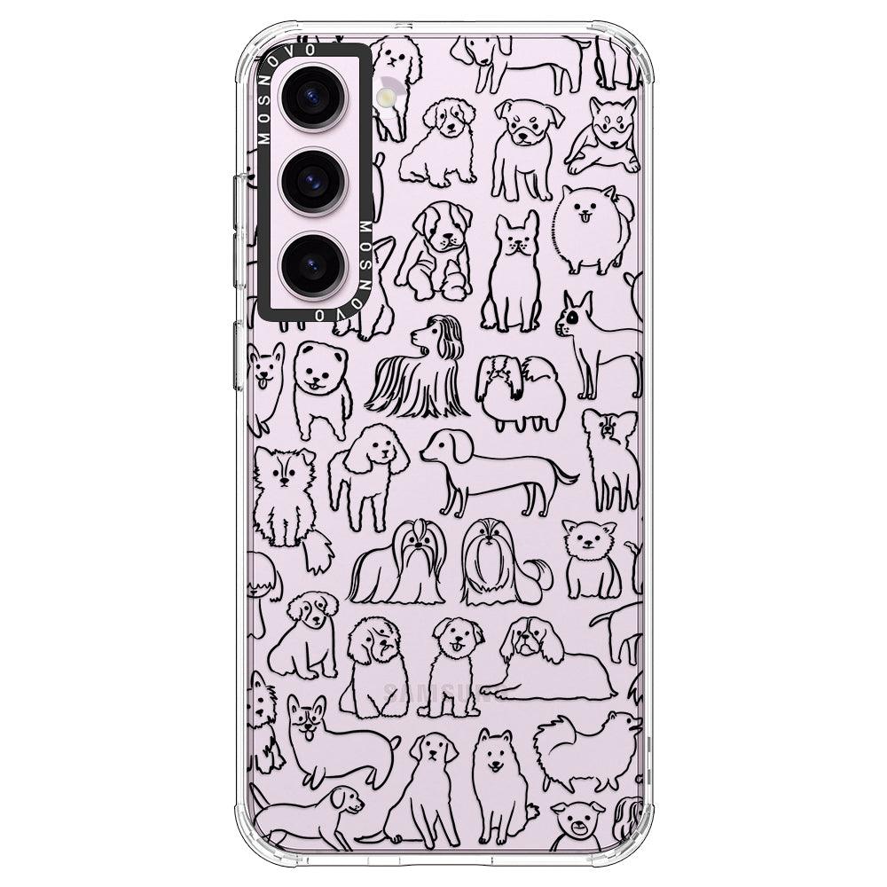 Doodle Dog Phone Case - Samsung Galaxy S23 Case - MOSNOVO