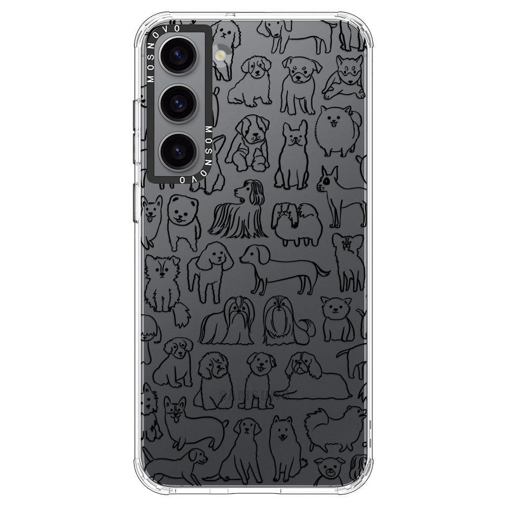 Doodle Dog Phone Case - Samsung Galaxy S23 Case - MOSNOVO