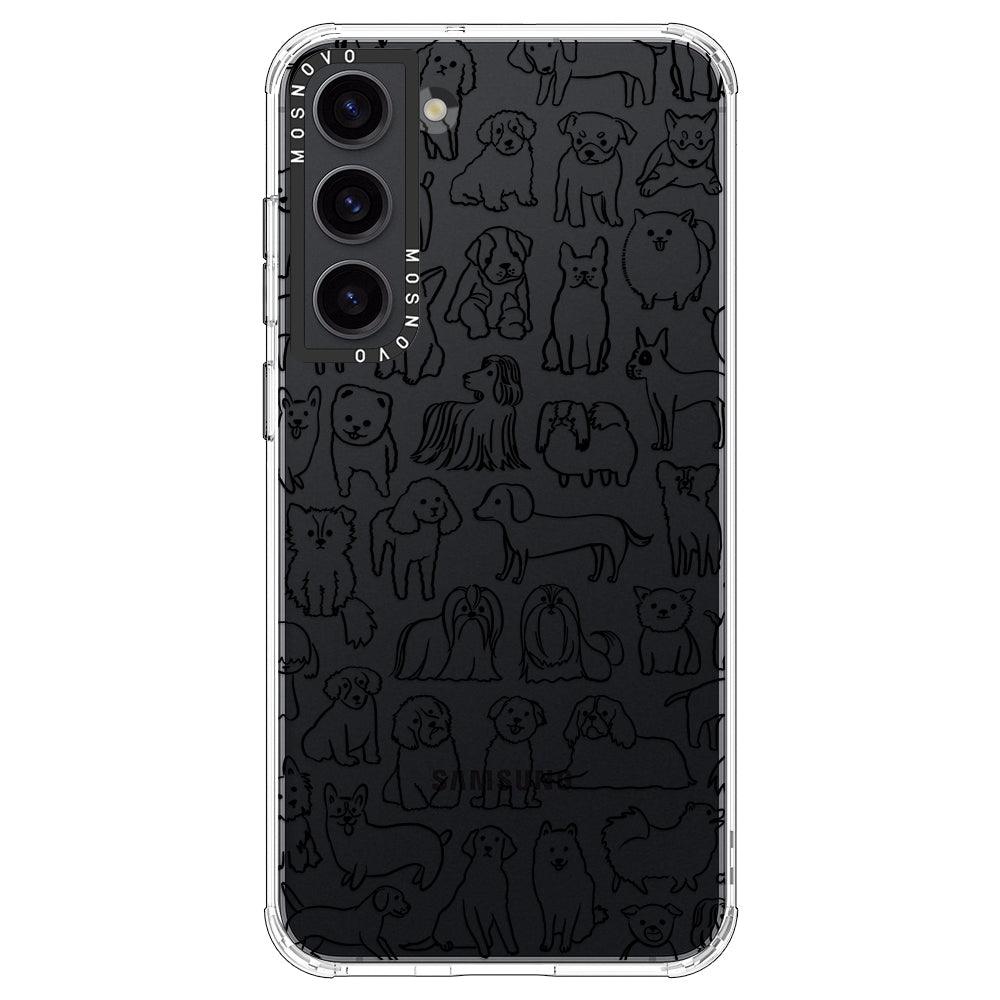 Doodle Dog Phone Case - Samsung Galaxy S23 Case - MOSNOVO