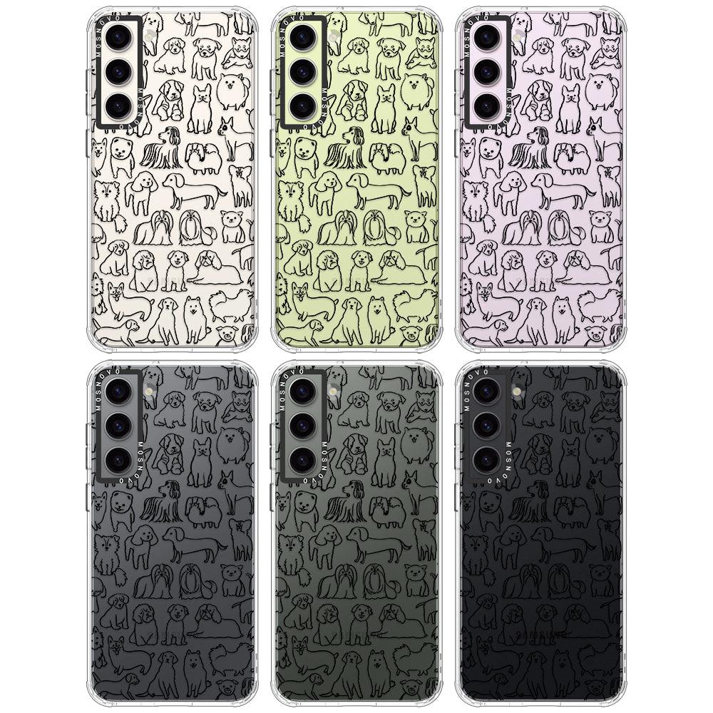 Doodle Dog Phone Case - Samsung Galaxy S23 Case - MOSNOVO