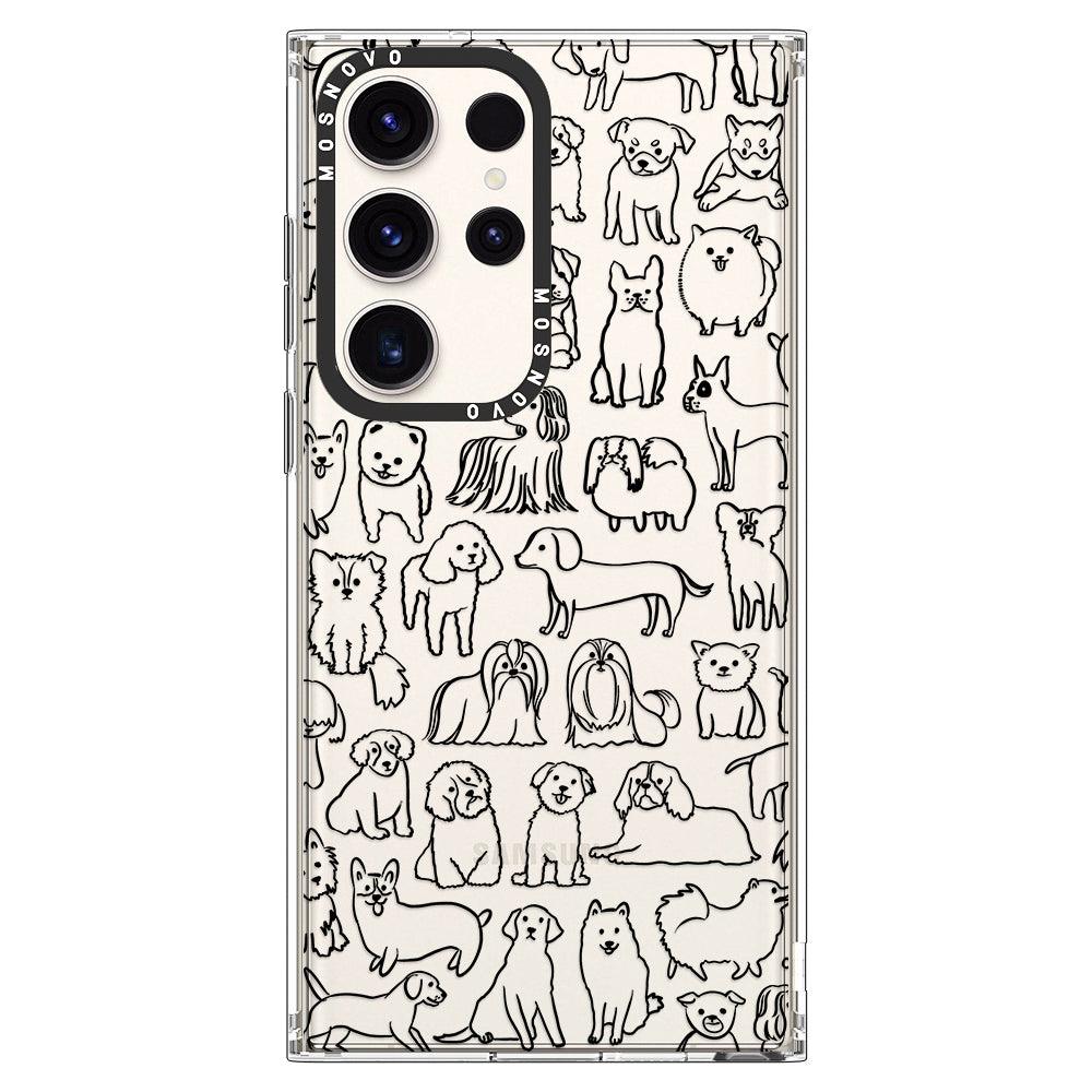 Doodle Dog Phone Case - Samsung Galaxy S23 Ultra Case - MOSNOVO