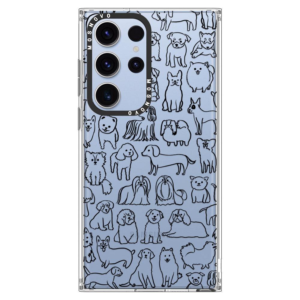 Doodle Dog Phone Case - Samsung Galaxy S23 Ultra Case - MOSNOVO