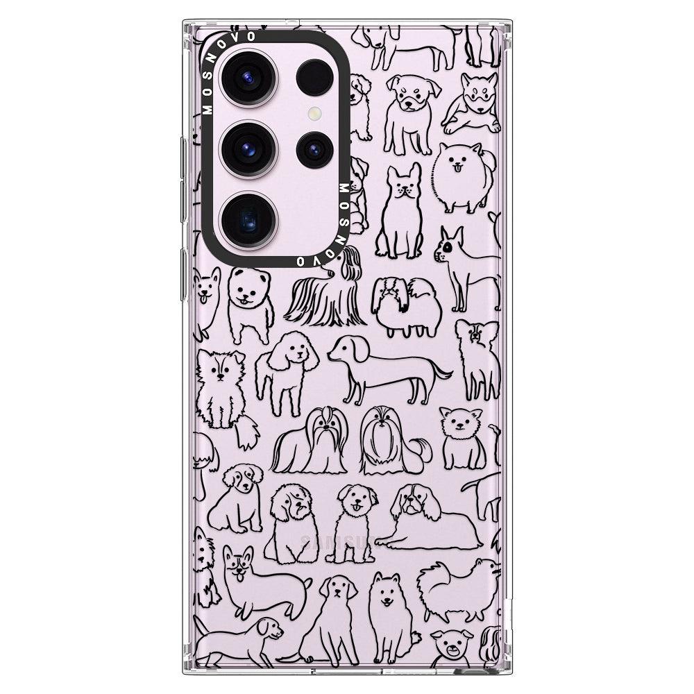 Doodle Dog Phone Case - Samsung Galaxy S23 Ultra Case - MOSNOVO