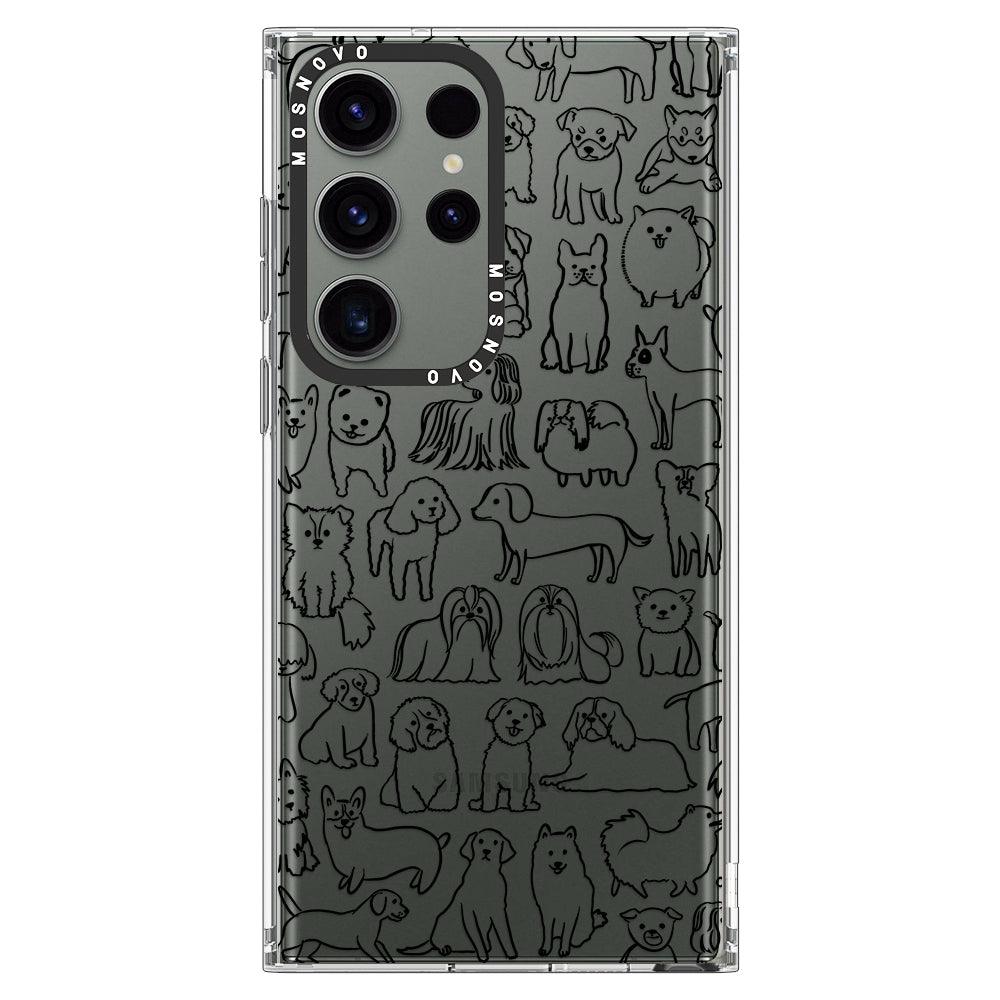 Doodle Dog Phone Case - Samsung Galaxy S23 Ultra Case - MOSNOVO