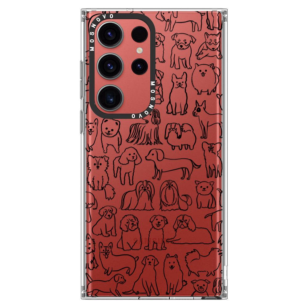 Doodle Dog Phone Case - Samsung Galaxy S23 Ultra Case - MOSNOVO