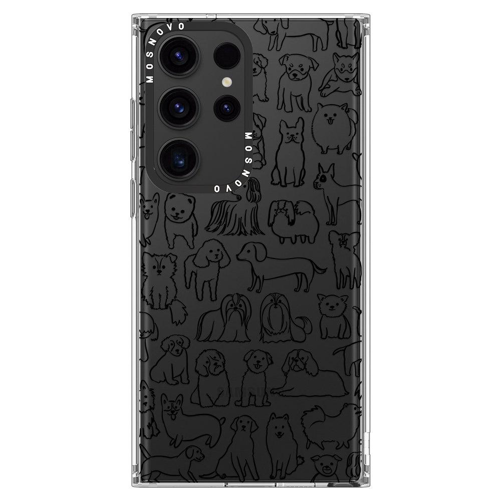 Doodle Dog Phone Case - Samsung Galaxy S23 Ultra Case - MOSNOVO