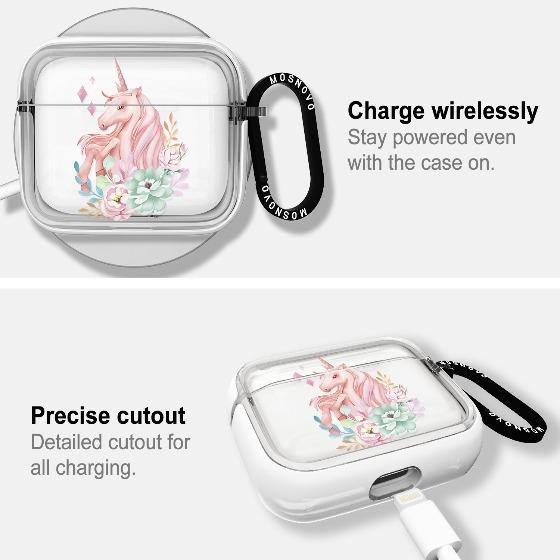 Elegant Flowers Unicorn AirPods Pro Case - MOSNOVO