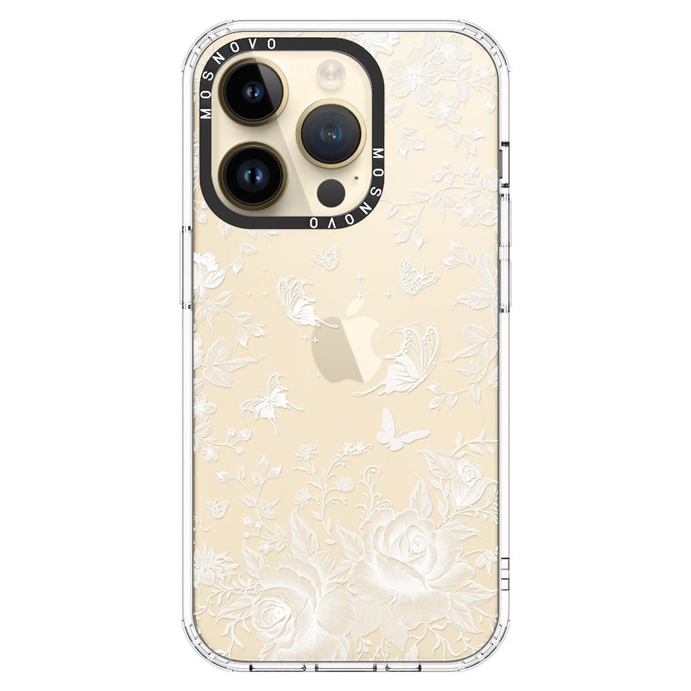 Fairy White Garden Phone Case - iPhone 14 Pro Case - MOSNOVO