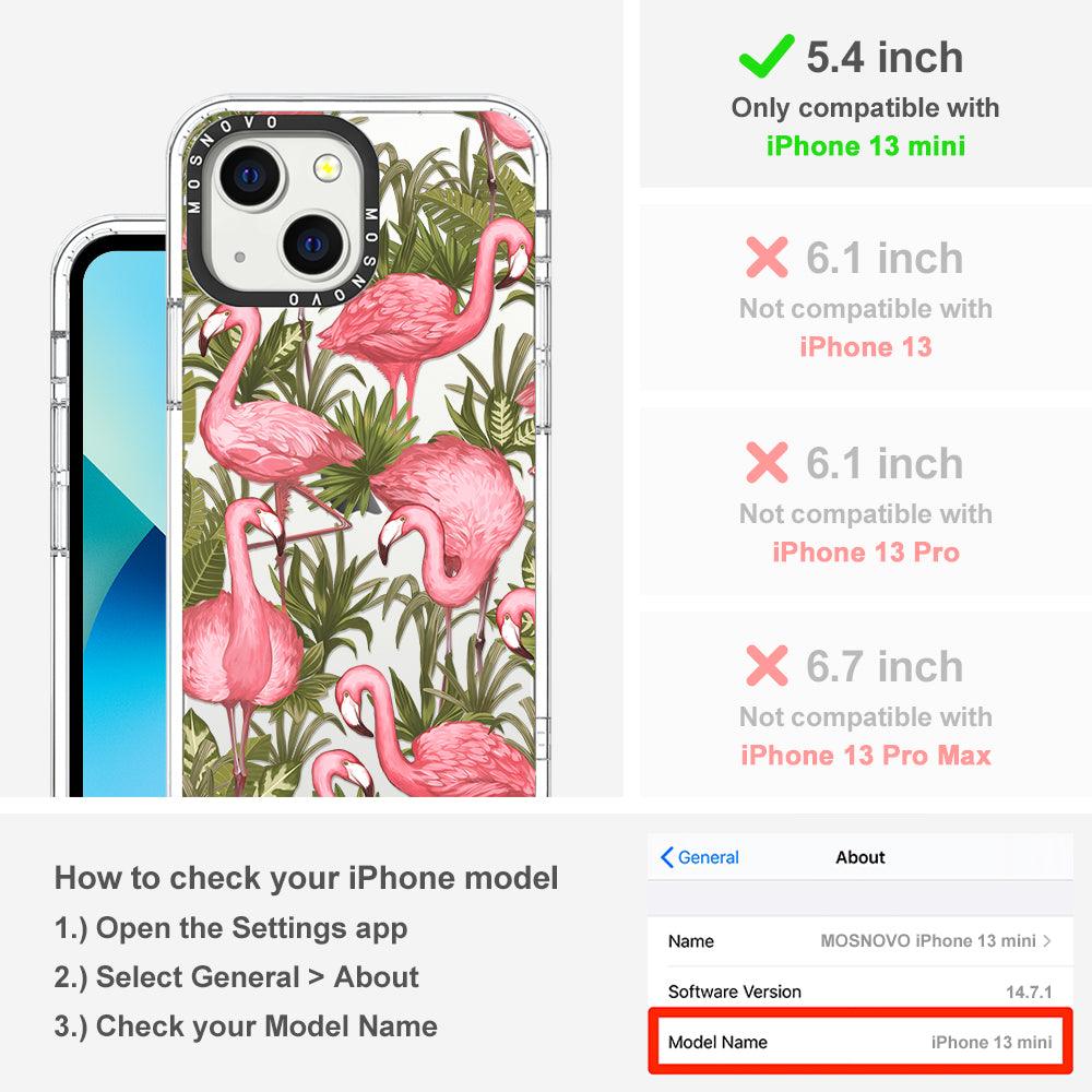 Jungle Flamingo Phone Case - iPhone 13 Mini Case - MOSNOVO