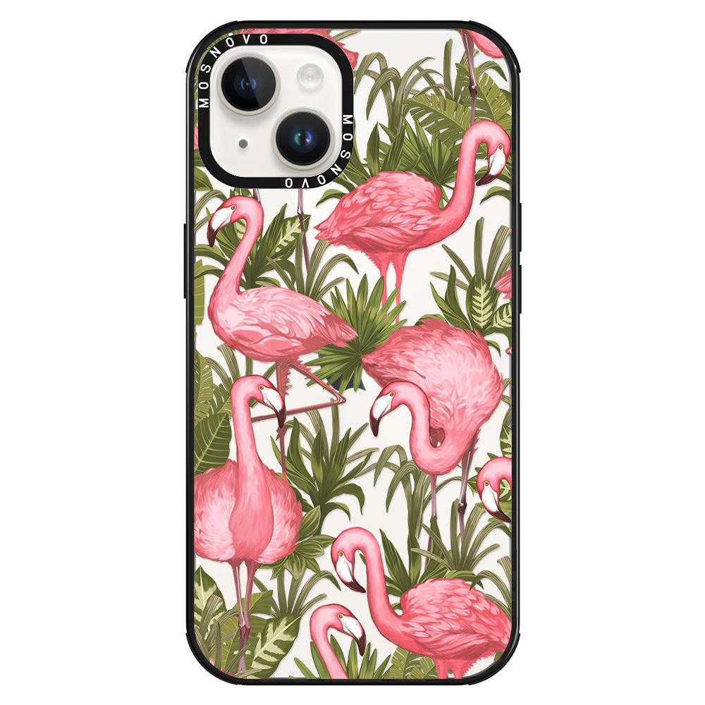 Jungle Flamingo Phone Case - iPhone 14 Plus Case - MOSNOVO