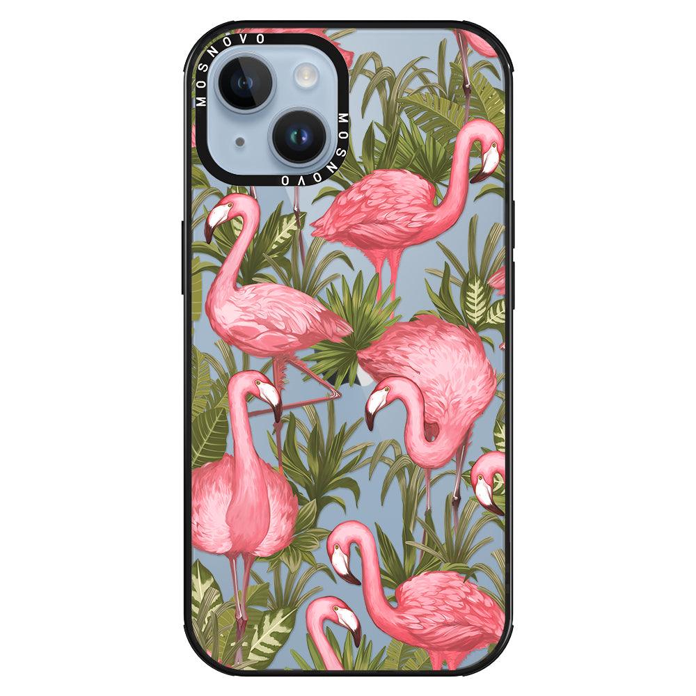 Jungle Flamingo Phone Case - iPhone 14 Plus Case - MOSNOVO