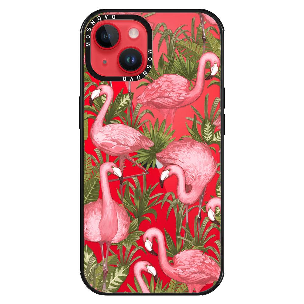 Jungle Flamingo Phone Case - iPhone 14 Plus Case - MOSNOVO