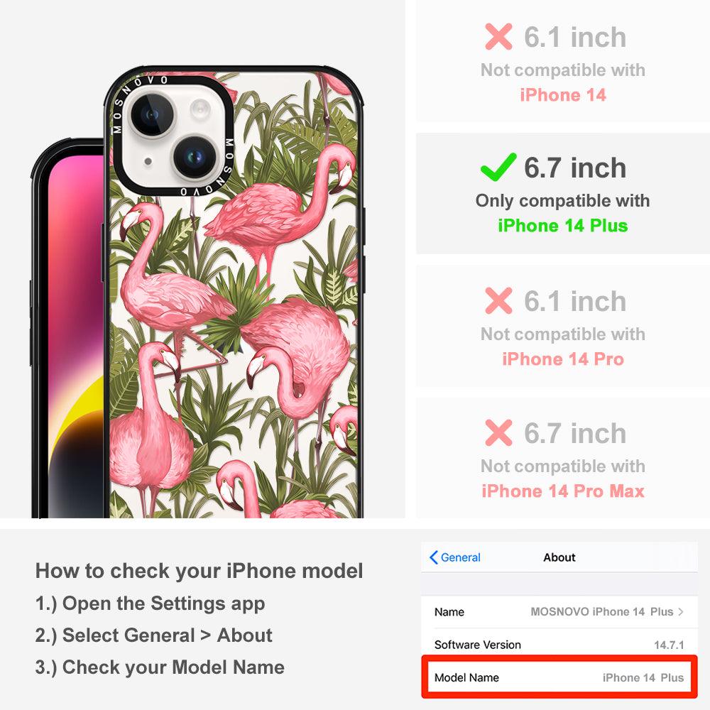 Jungle Flamingo Phone Case - iPhone 14 Plus Case - MOSNOVO