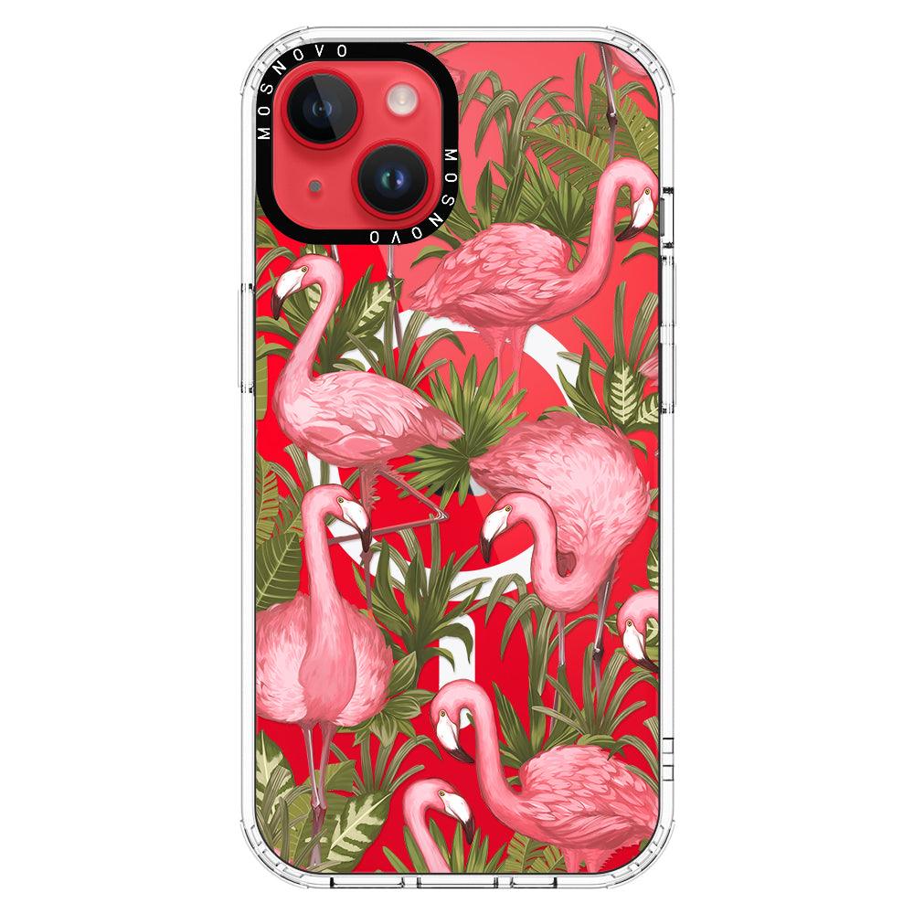 Jungle Flamingo Phone Case - iPhone 14 Plus Case - MOSNOVO