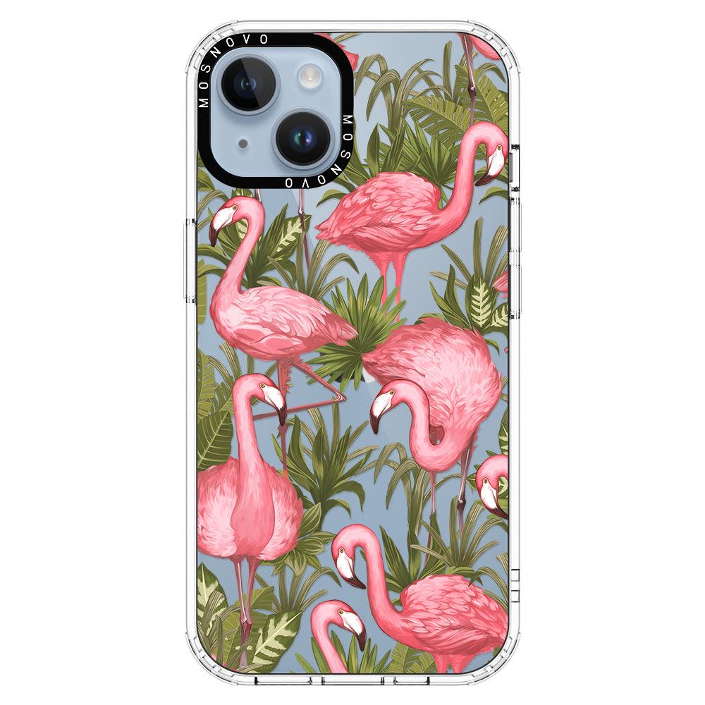 Jungle Flamingo Phone Case - iPhone 14 Plus Case - MOSNOVO