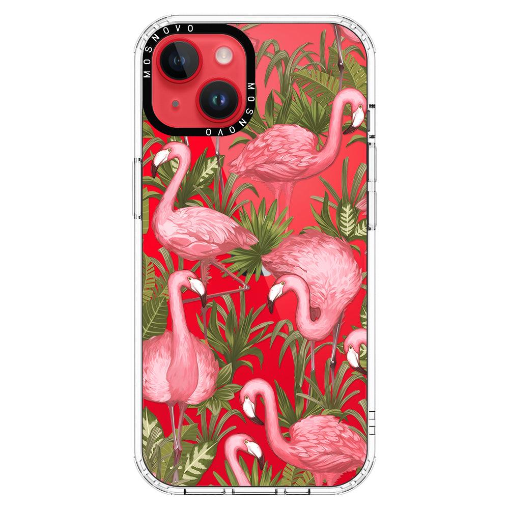 Jungle Flamingo Phone Case - iPhone 14 Plus Case - MOSNOVO