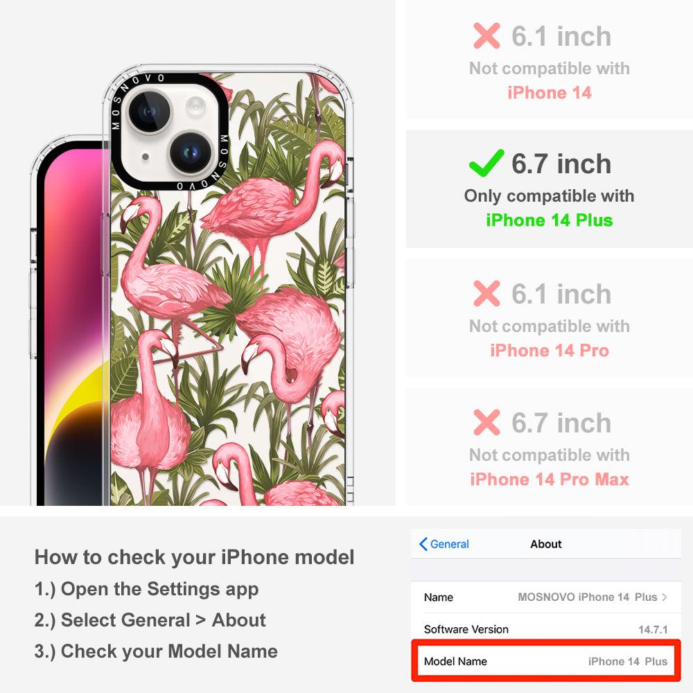 Jungle Flamingo Phone Case - iPhone 14 Plus Case - MOSNOVO