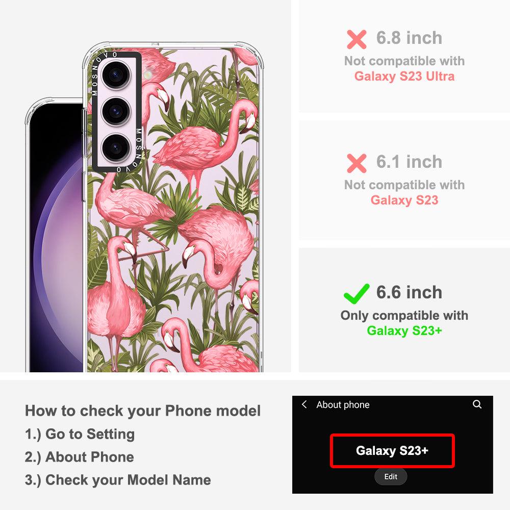Flamingo Art Phone Case - Samsung Galaxy S23 Plus Case - MOSNOVO