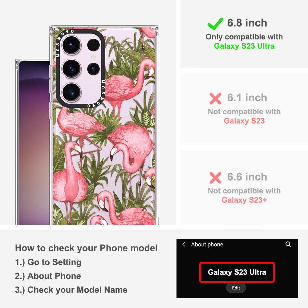 Flamingo Art Phone Case - Samsung Galaxy S23 Ultra Case - MOSNOVO