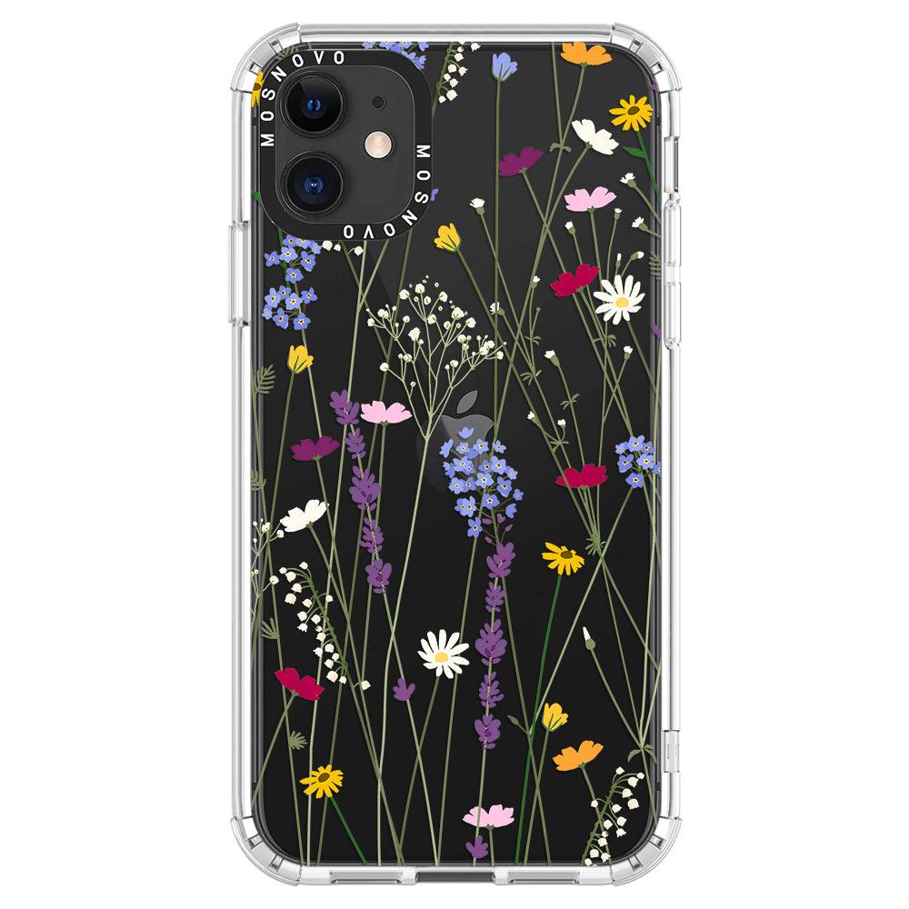 Floral Garden Lavender Daisy Flower Phone Case - iPhone 11 Case - MOSNOVO