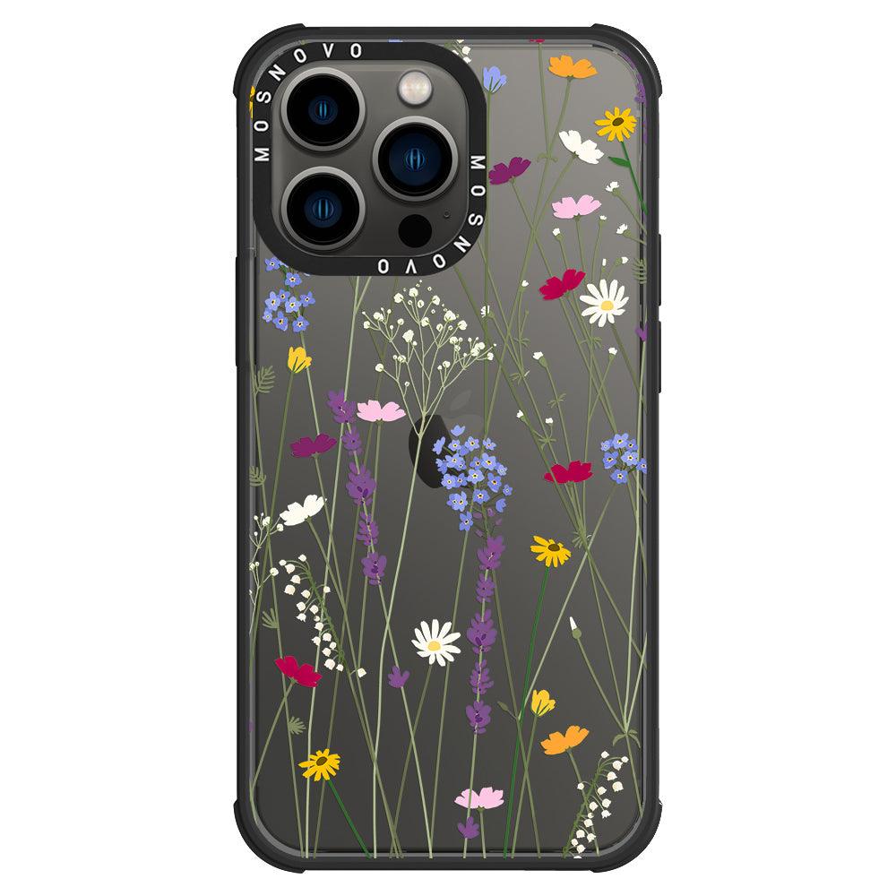 Floral Garden Lavender Daisy Flower Phone Case - iPhone 13 Pro Case - MOSNOVO