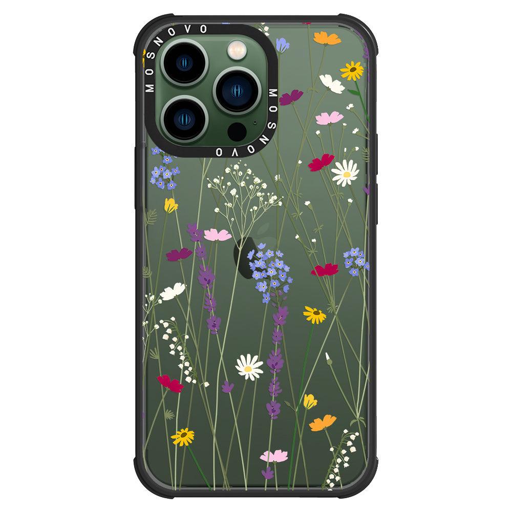 Floral Garden Lavender Daisy Flower Phone Case - iPhone 13 Pro Case - MOSNOVO